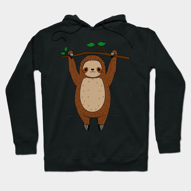 Cute Hanging Sloth Hoodie by KawaiiAttack